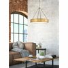 Z-Lite Anders Chandelier, 3-Light, 33 In.W x 5 In.H, Rubbed Brass/marbling 1944P33-RB-LED